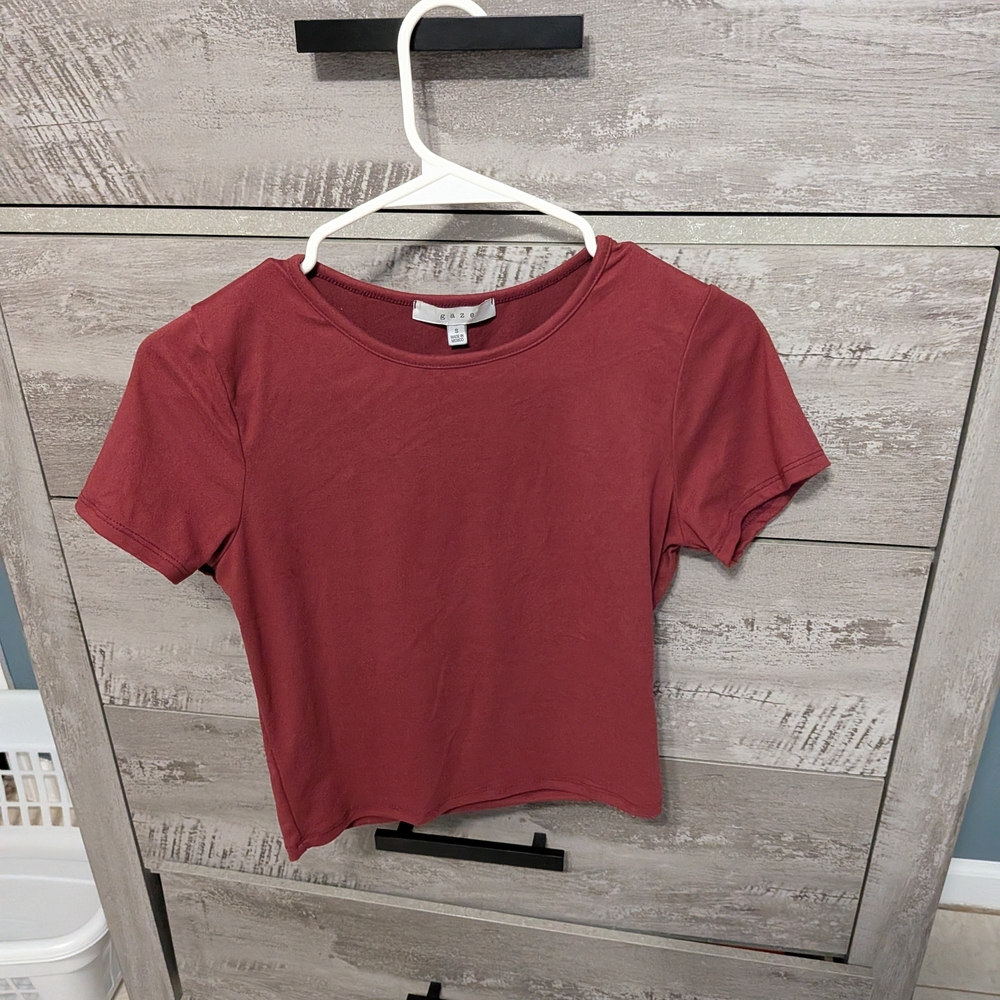Women’s Crewneck Short Sleeve Top - Dusty Rose